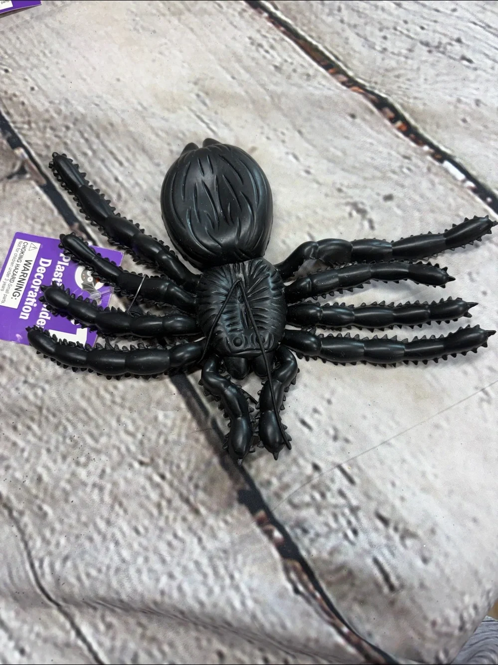 Halloween Black Spider Party Decorations - Pack of 4